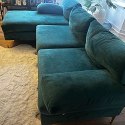 Small Emerald Green Couch