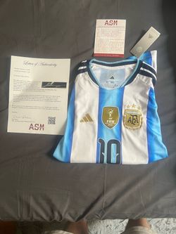 Messi autographed World Cup jersey Certification of Authenticity included