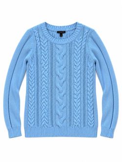 Talbots Petite Light Blue Cable Knit Sweater – Tagged Size P