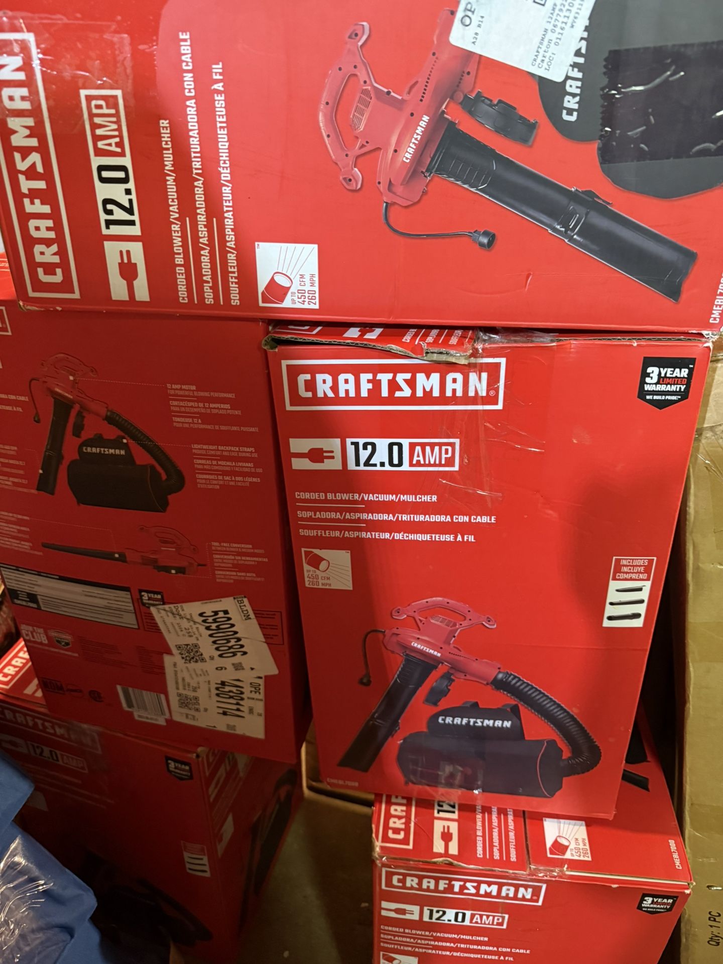 CRAFTSMAN 450-CFM 260-MPH Corded Electric Backpack Leaf Blower