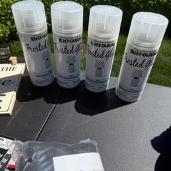 4 Cans Of Frosted Spray Paint