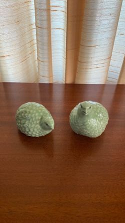 Vintage Japan 1960’s green ceramic quail