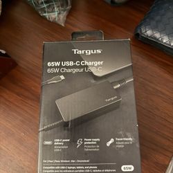 Targus 65W USB-C Charger – Brand New – Universal Laptop Charger