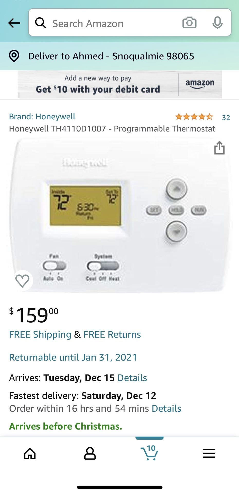 Honeywell Thermostat