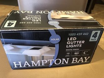 Hampton Bay Solar LED Roof Gutter or Wall Lights (4 Pack)