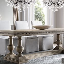 Restoration Hardware RH Rectangular Dining Table With Extension 