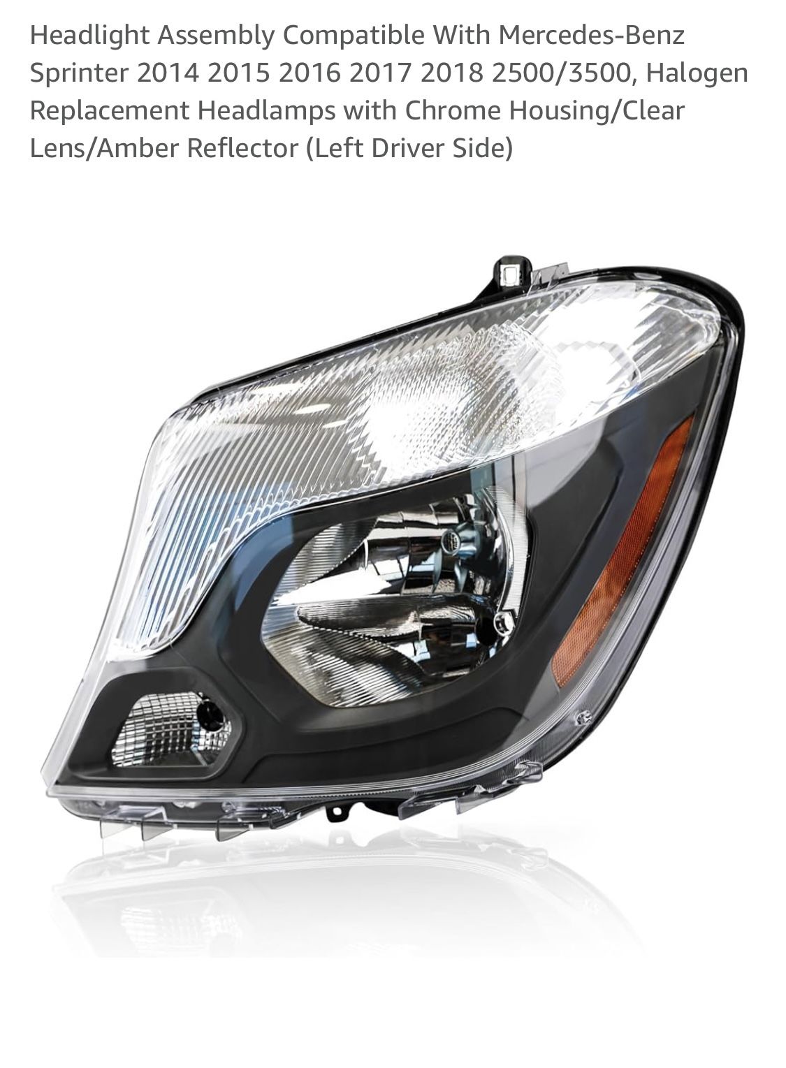 Headlight Assembly Compatible With Sprinter 2014-2018