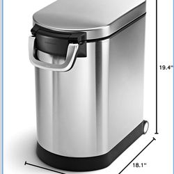 Simple Human Pet Food container with Magnetic scoop