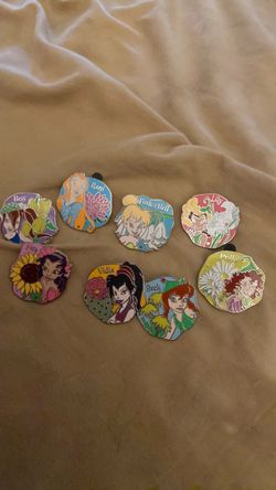Tinkerbell and friends hidden Mickey pins