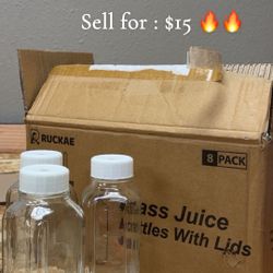 Glass Juice Bottles with Lids – Reusable & Airtight 🧃