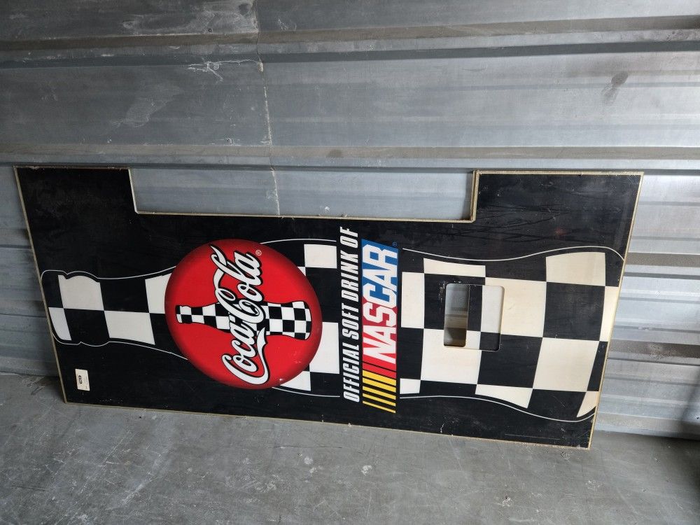 Coke Nascar Vending Machine Sign