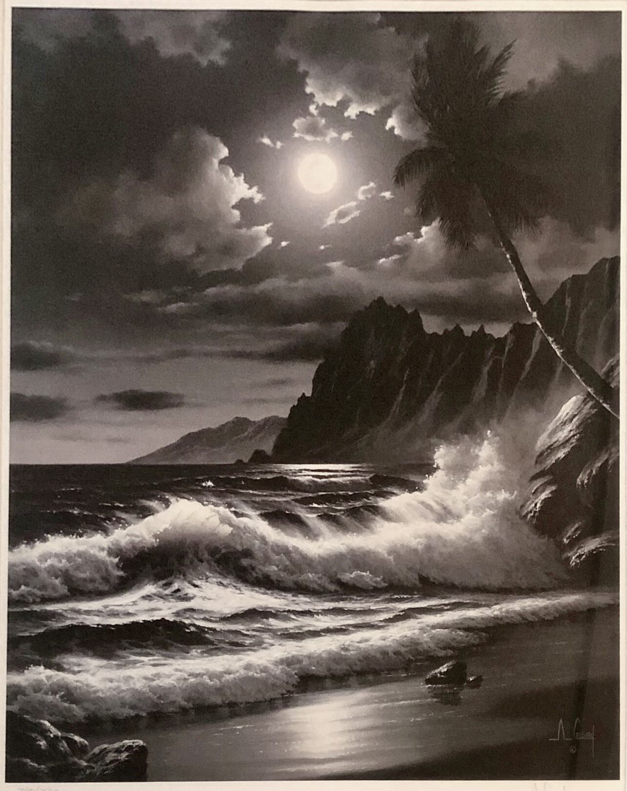 Large Signed and numbered Lithograph by Anthony Casay Hawaiian artist