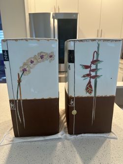 1990s Fabienne Jouvin Paris Porcelain Vases