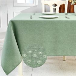 Brand New In Box Unopened    70x52”  IVAPUPU Textured Linen Table Cloth for Rectangle Tables - Sage Green Tablecloths Rectangular Waterproof Wrinkle F