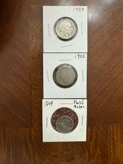 Lot of 3 Antique US Nickels