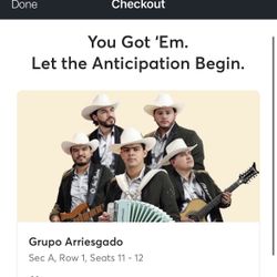 grupo arriesgado tickets row 1 