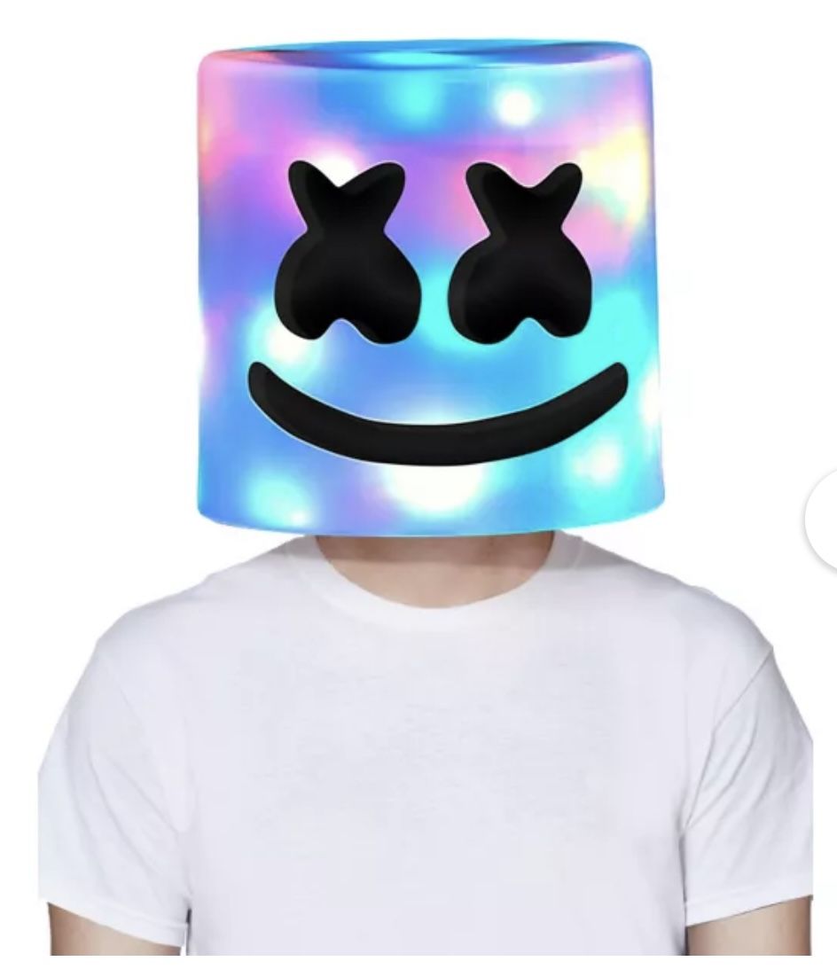 Light-Up LED Marshmello Full Mask