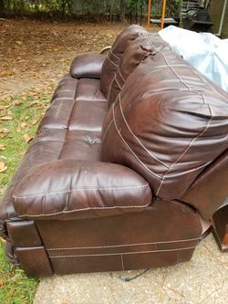 Couch brown leather Thumbnail
