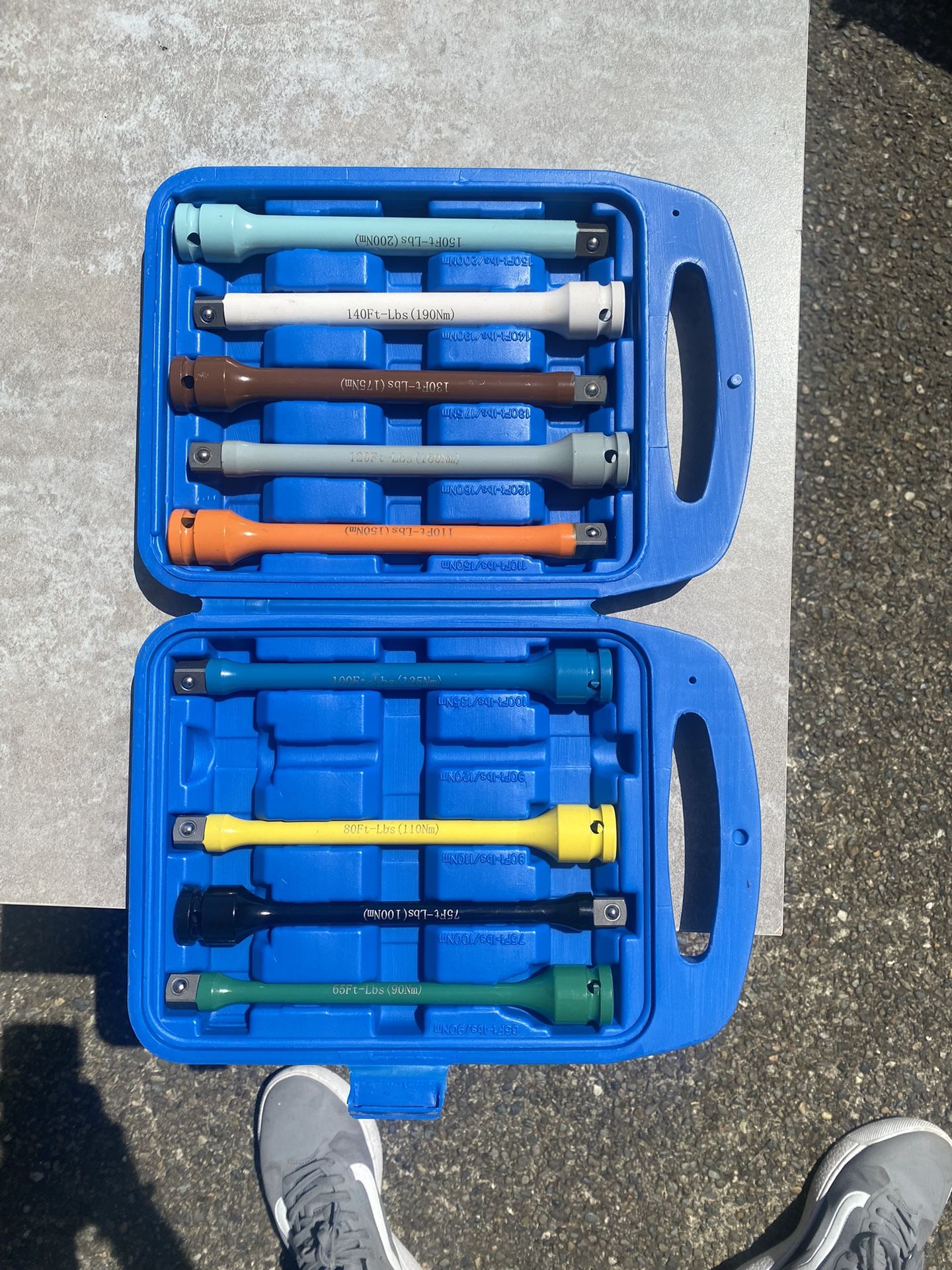 Drive Torque Limiting Extension Bar Set.