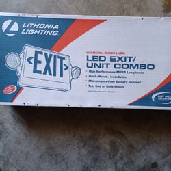 New" LED Exit Light Unit Combo. Exit Sign