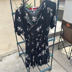 Black Flower Dress