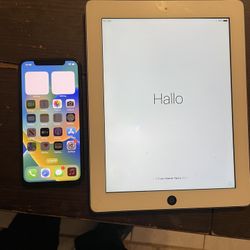 iPad An iPhone XS 