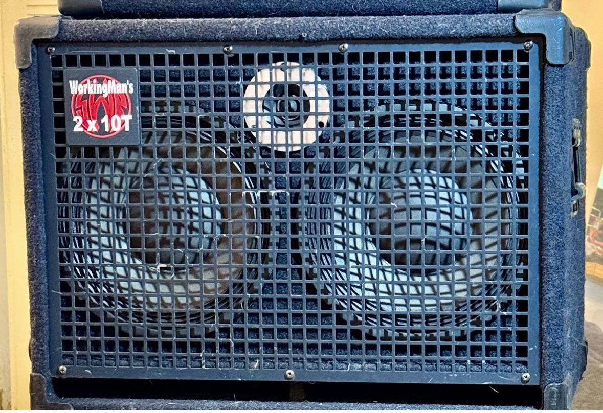 SWR Workingman’s 2004 bass cabinet with 2x10” speakers Grill in good condition Speakers like new ( 8 ohms, 150 watts RMS)
