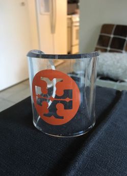 Authentic Tory Butch lucite cuff bracelet great condition