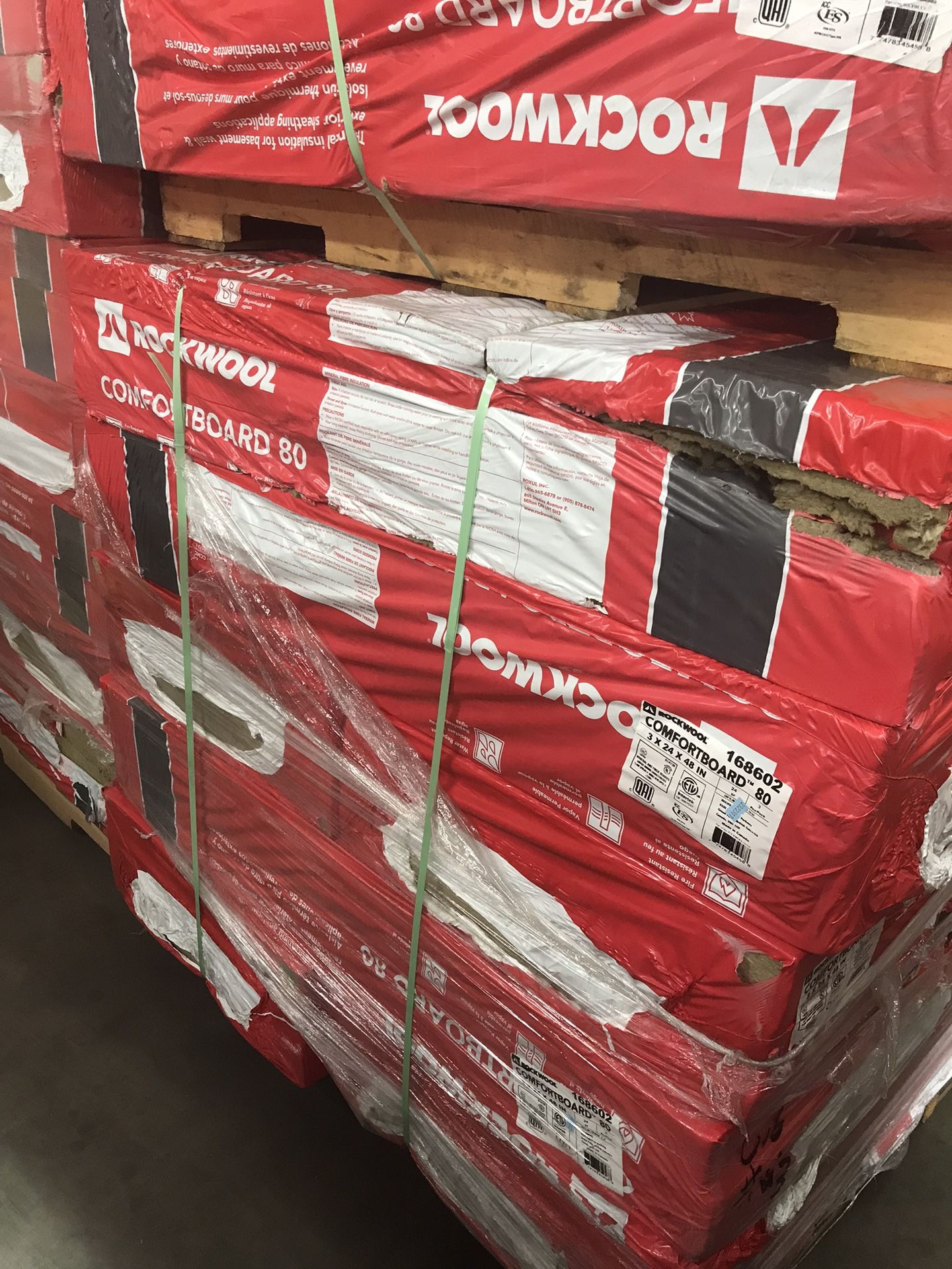 ROCKWOOL R-6.3 Comfortboard 80 3 in. x 24 in. x 48 in. Stone Wool Insulated Sheathing Board (48 sqft)