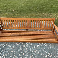 6ft Solid Oak porch swing, chain & springs