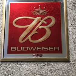 Budweiser bar mirror
