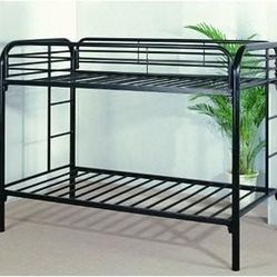 Brand New Black Twin Twin Metal Bunkbed