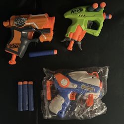 Nerf Micro & Nano Dart gun lot of 3