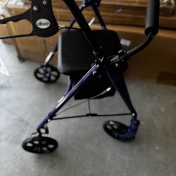 Blue Medical, Walker For Seniors- Rehab Home Care Seat And Wheels. Brand New. Assembled 