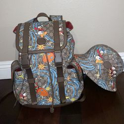 Gucci X Disney (Donald Duck) Backpack & Hat