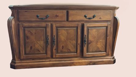 Rustic Solid Wood Buffet Cabinet / Credenza / TV Stand