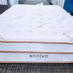 Saatva Classic Plush 14.5” King Mattress Bed 