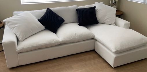 Living spaces 3 seater couch with reversible chaise
