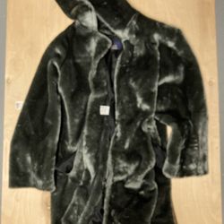 Coat Lady Woman  Winter Faux Fake Fur Dennis Basso NY