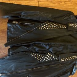 Leather Jacket With Studs Women 