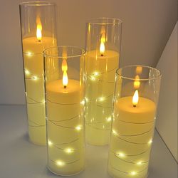 Flameless LED Candles with Timer 5 Pc