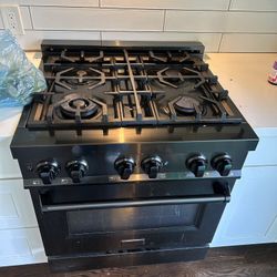 Zline 30” Black Stainless Dual Range 