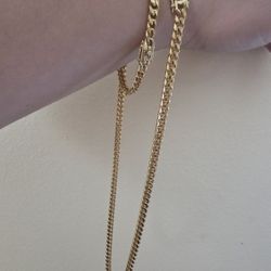 6mm 14k Gold Over Stainless Steel Cuban Sets