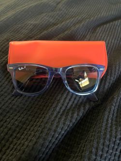 Ray-Ban RB2140 Wayfarer Sunglasses – Blue Transparent Frame