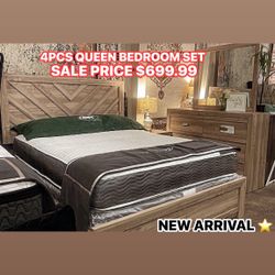 4pcs Queen Bedroom Set 
