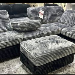 NEW SECTIONAL SOFA WITH OTTOMAN AND FREE DELIVERY- BEDROOM FURNITURE MATTRESS BED AND MORE