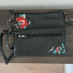 K&BO Floral Embroidered Convertible Crossbody Clutch Bag