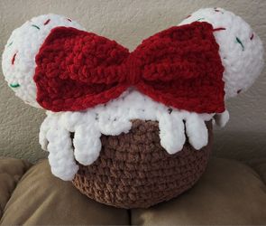 Large Crocheted Gingerbread Minnie