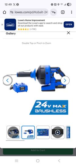 Kobalt 24-Volt 5/16-in dia x 35-ftCordless Machine Augers