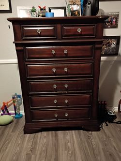 Solid wood dark cherry dresser